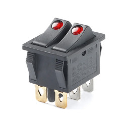 KCD3-2 6 Pin 16A 250V Ledli Çift Buton