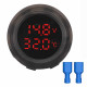 Yuvarlak Voltmetre Termometre 12V/24V