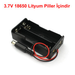 18650 Pil Yuvası 2'li Adaptör Soketli