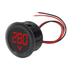4-100V Dc Voltmetre Kırmızı Yuvarlak